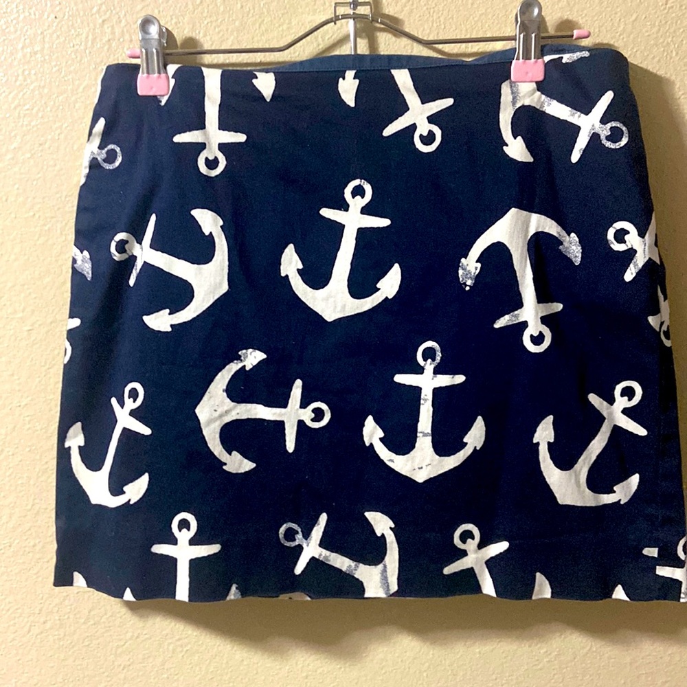Jcrew size 6 small nautical Blue and white skirt